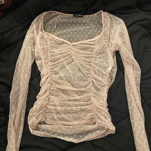 Fashion Nova sheer long sleeve top